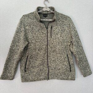 CANYON CREEK MEN'S FULL-ZIP HEATHERED FLEECE JACKET, LONG SLEEVE POCKETS SIZE XL